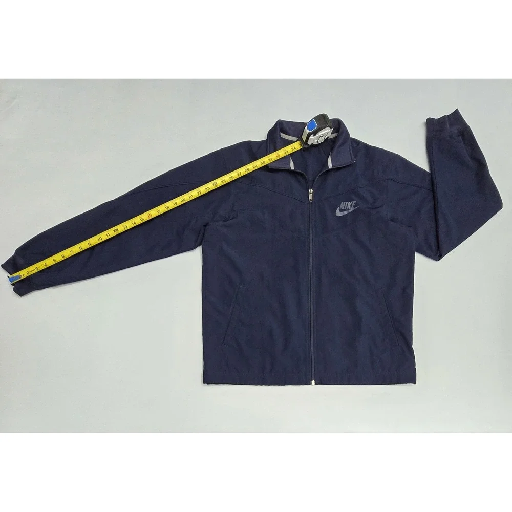 Nike Sportswear Navy Blue Full Zip Track Jacket Mens Lrg Mesh Lined Windbreaker